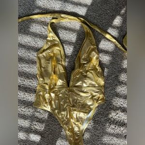 Kendall & Kylie Swim Kendall + Kylie Halter Sash One-Piece Swimsuit